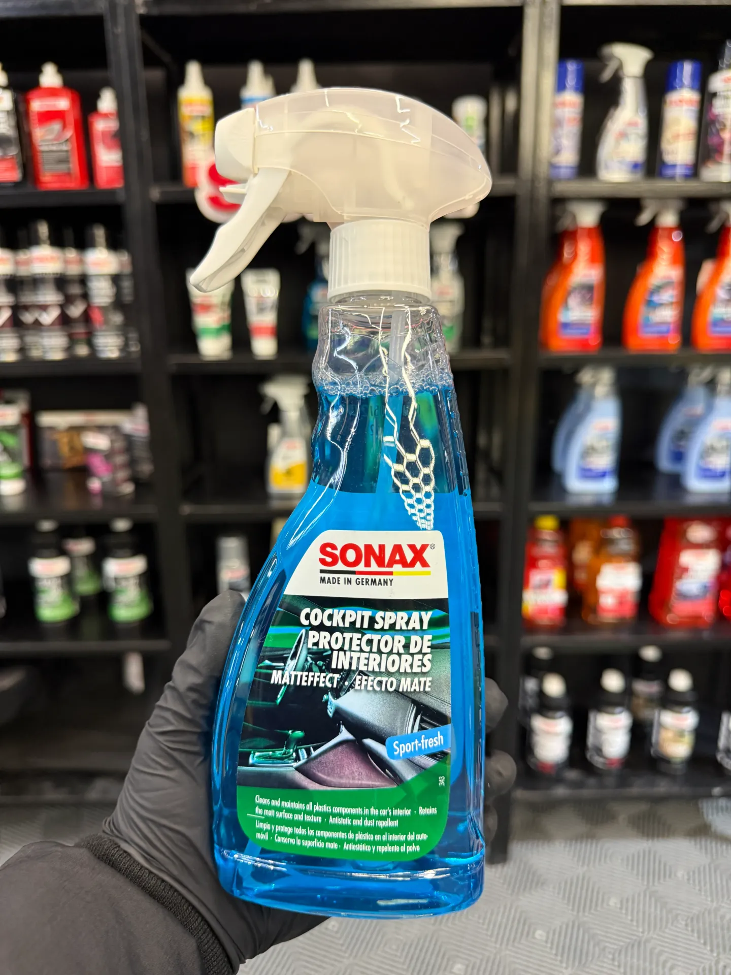 [1059] SONAX Protector de interiores Sport Fresh Azul Efecto Mate x 500ml