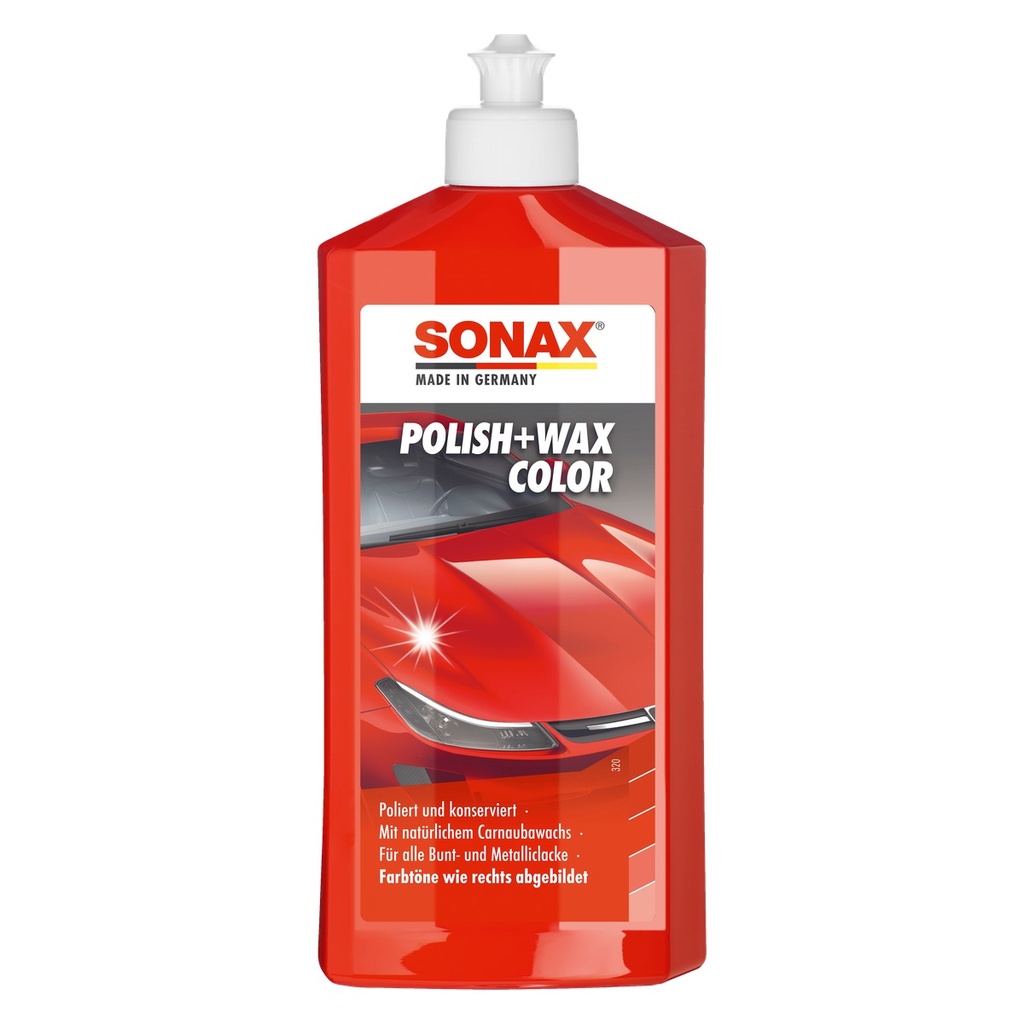 SONAX - Cera Polish + Wax  ROJO 500Ml