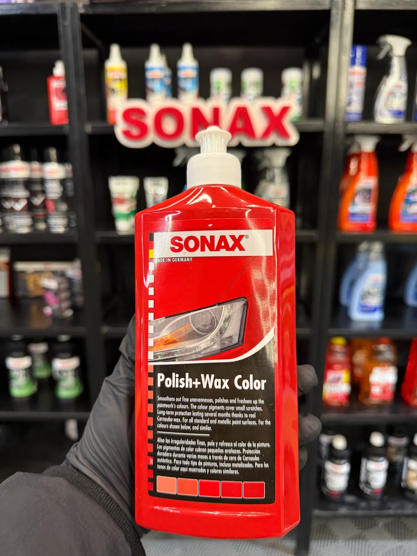 SONAX - Cera Polish + Wax  ROJO 500Ml