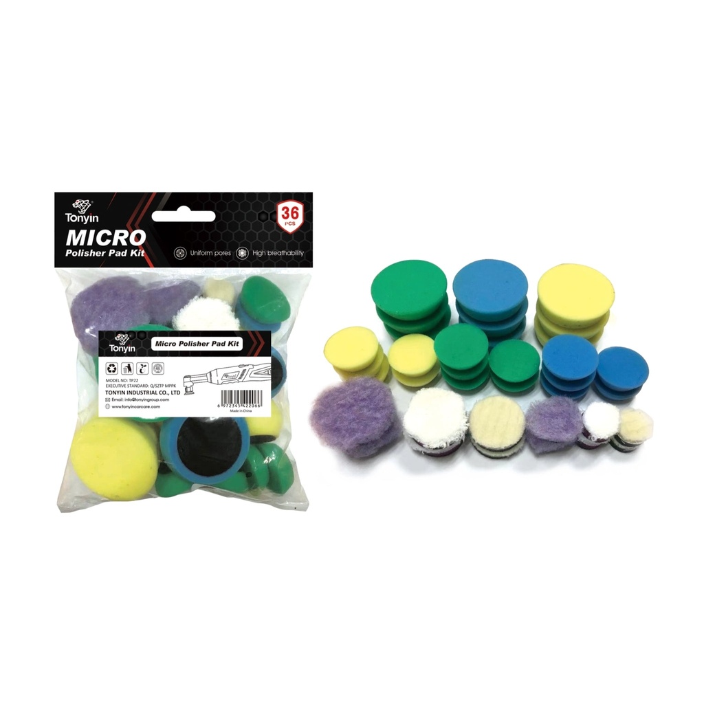 TONYIN - Micro Pad Para Detail Polisher KIT*28 Pcs