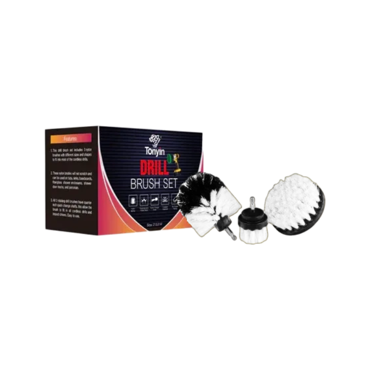 TONYIN - Kit Cepillos Para Taladro - Blanco KIT * 3 Pcs