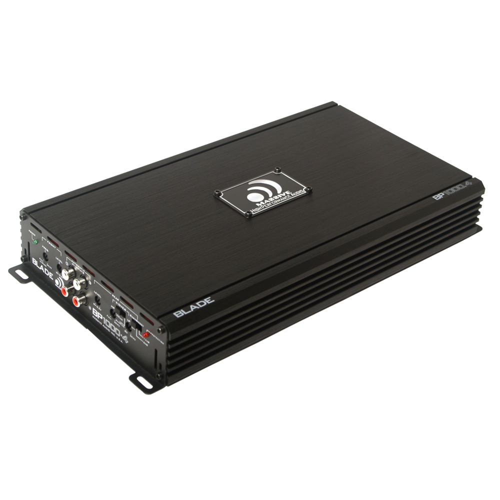 MASSIVE - AMPLIFIERS - BP1000.4 - 80w x 4 RMS / 500w x 2 Max, Hi Input, Bass Boost 0-12dB