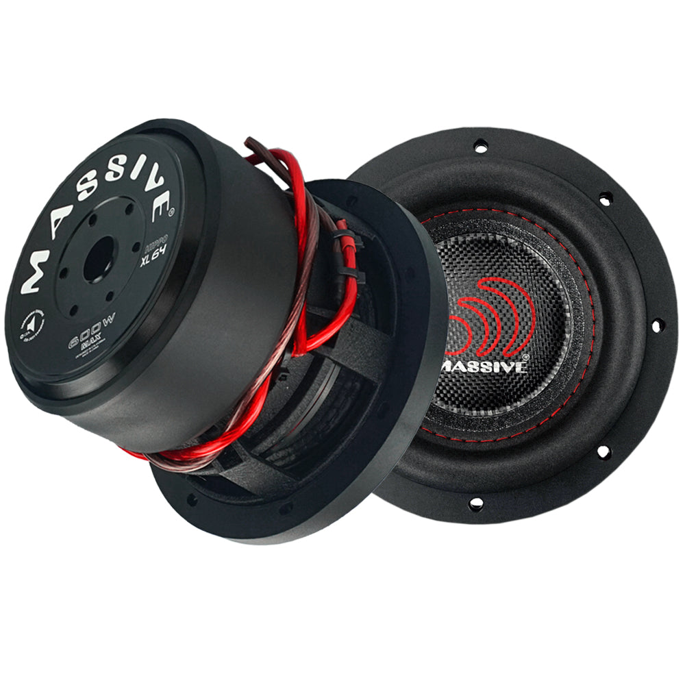 [2625] MASSIVE - SUBWOOFERS - HIPPOXL 64 - 6 in, Dual 4 ohm, 2 in. v.c 300 RMS / 600w Max